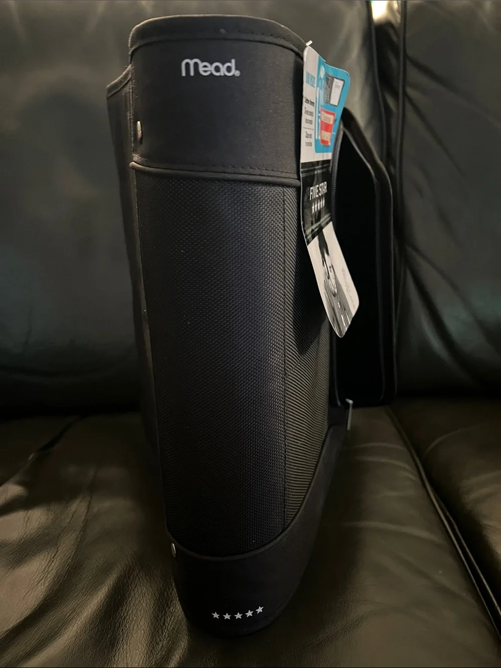 Five Star Black Organizer Binder with Front Pocket